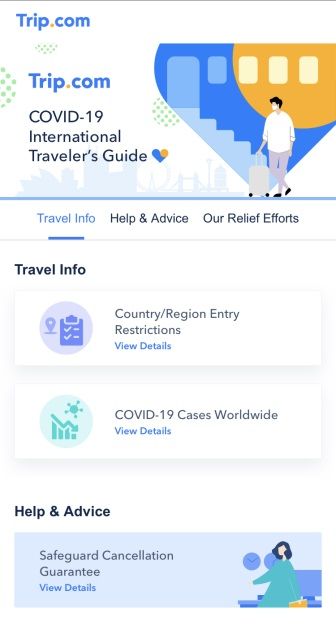 Trip.com launches COVID-19 international traveler