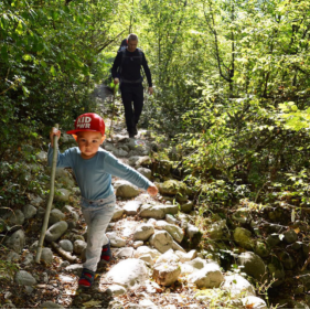 How is kid who starts trekking at three months different from others?