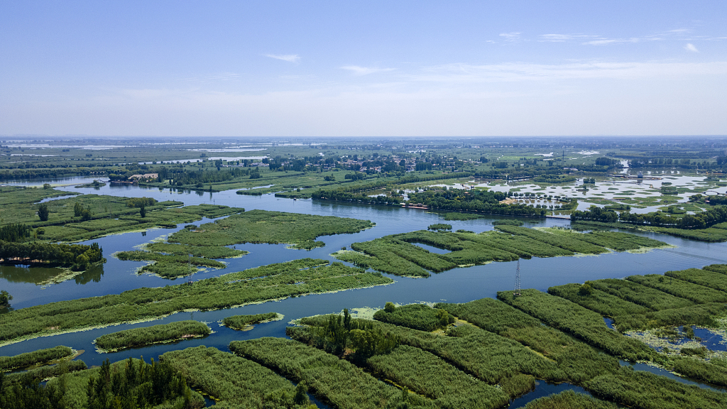 A view of Baiyangdian Lake in Xiong