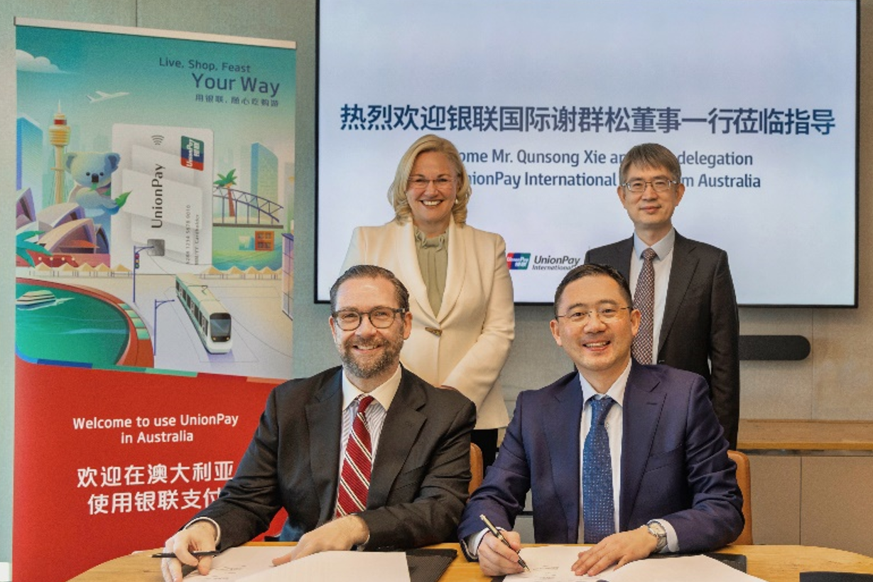 Tourism Australia and UnionPay International signed a new three-year cooperation memorandum