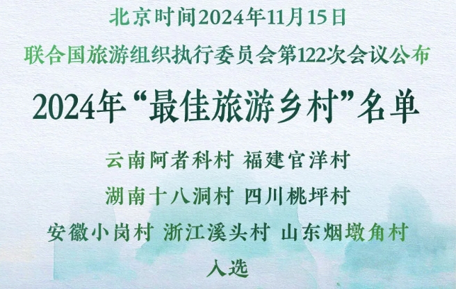 中国新增7个！这些“最佳旅游乡村”你去过几个？