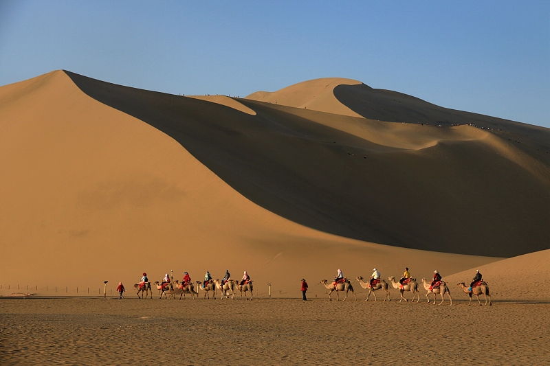 Green oasis shines like a diamond in Gansu