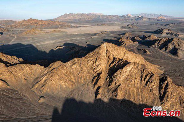 Scenery of Yardang landform in NW China