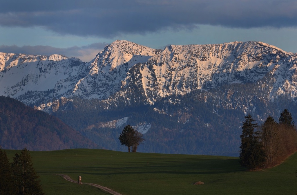【玩转山地】德国巴伐利亚州日落 阿尔卑斯山前景观壮美
